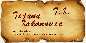 Tijana Kokanović vizit kartica